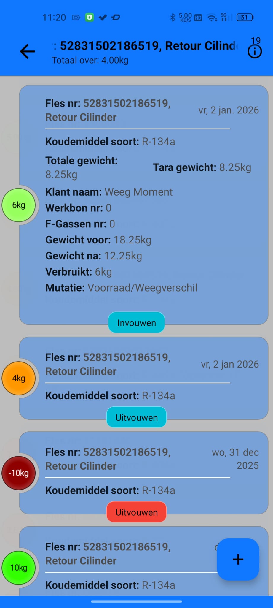 Fles historie & mutaties